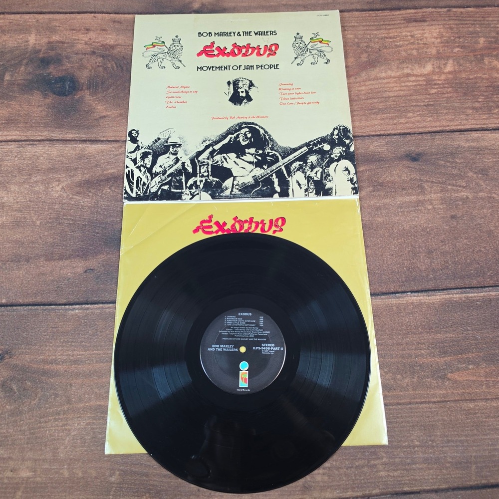 Bob Marley & The Wailers Exodus Vinyl LP 12" Gold 1977 Island Records Reggae VG